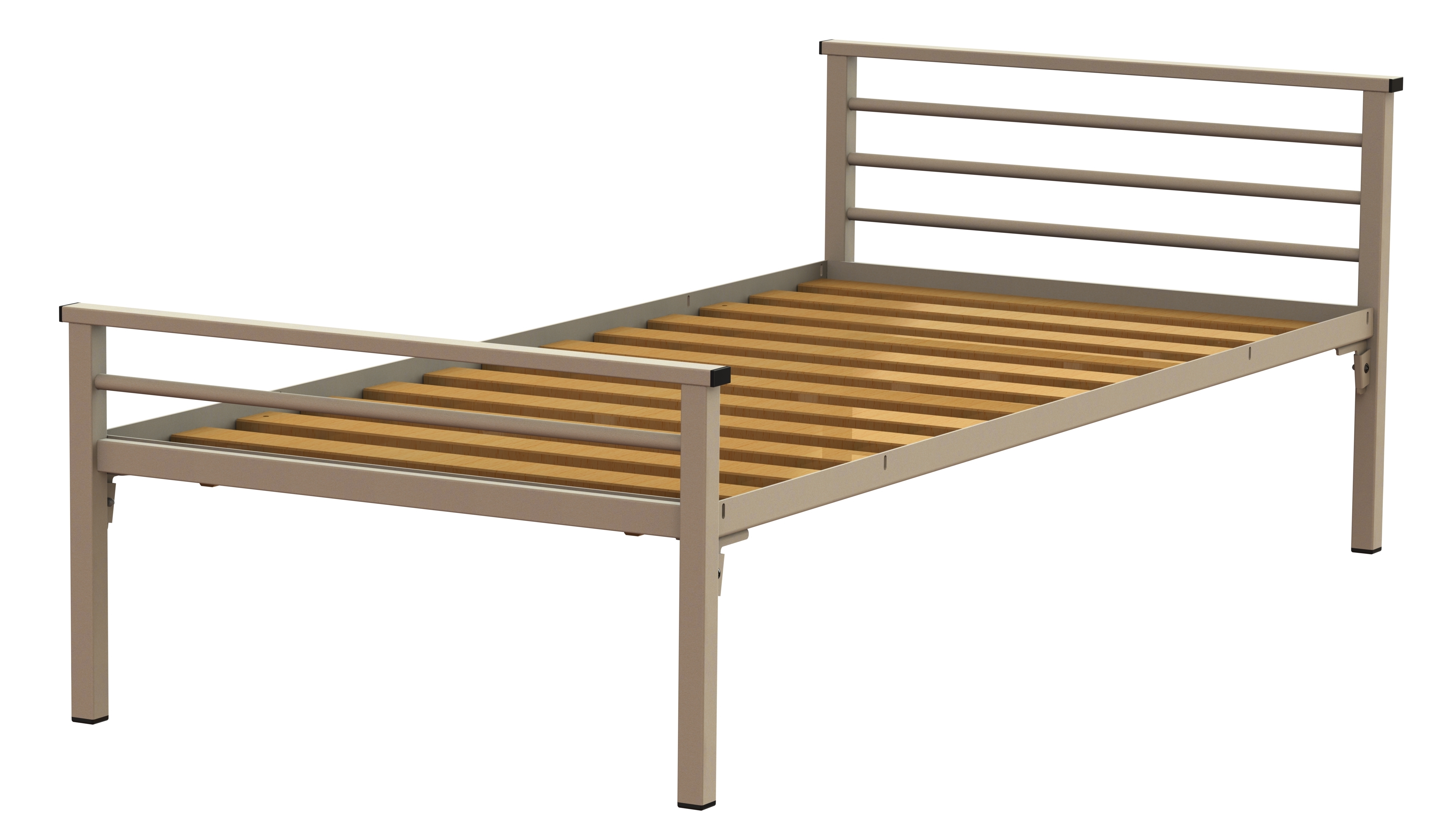 Lit 3 traverses - Yun - 90 x 200 cm - sommier à lattes rigides