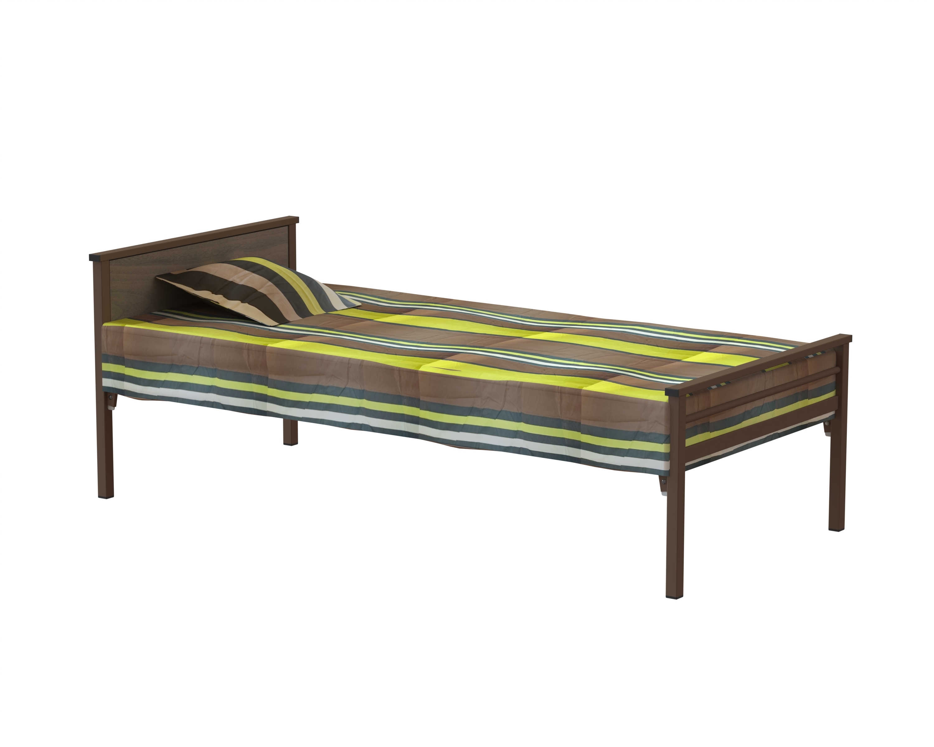 Lit tête panneau - Yun - 90 x 190 cm - sommier à lattes rigides - pour personne à mobilité réduite