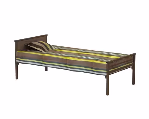 Lit tête panneau - Yun - 90 x 190 cm - sommier à lattes rigides - pour personne à mobilité réduite