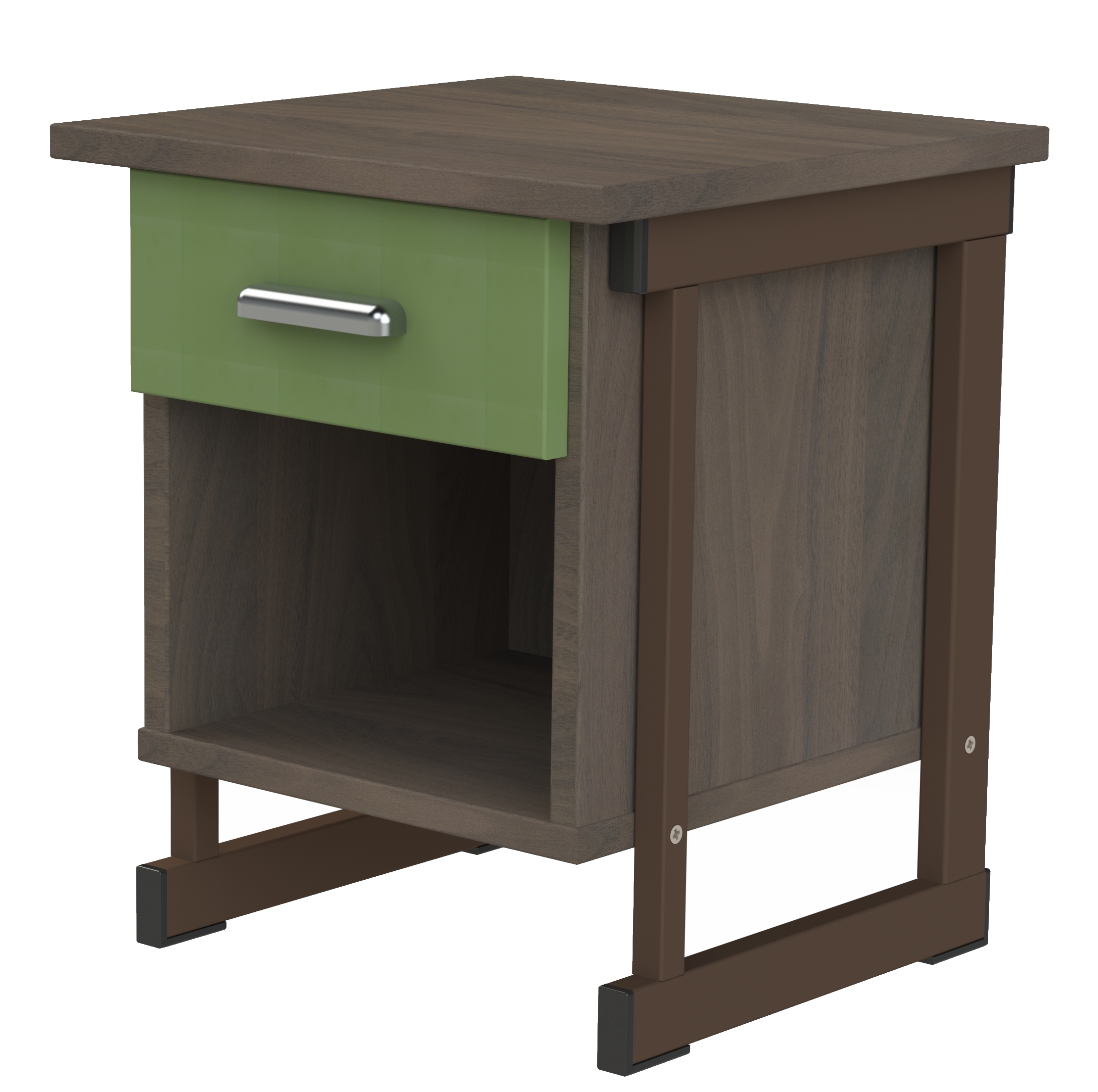 Chevet tiroir - Yun - l. 38 x h. 46 x pr. 38 cm