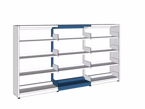 Rayonnage droit simple face London - l. 90 x h. 152 x pr. 37 cm - élément suivant