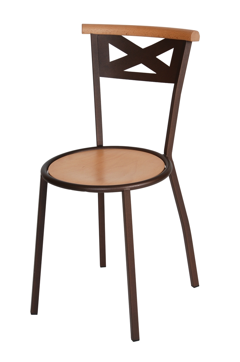 Chaise bois - Yun - 4 pieds métal