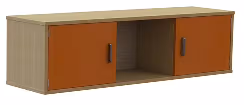 Rangement modulaire horizontal - Yun - l. 135,1 x h. 37 x pr. 37,3 cm - 3 cases - à poser au sol