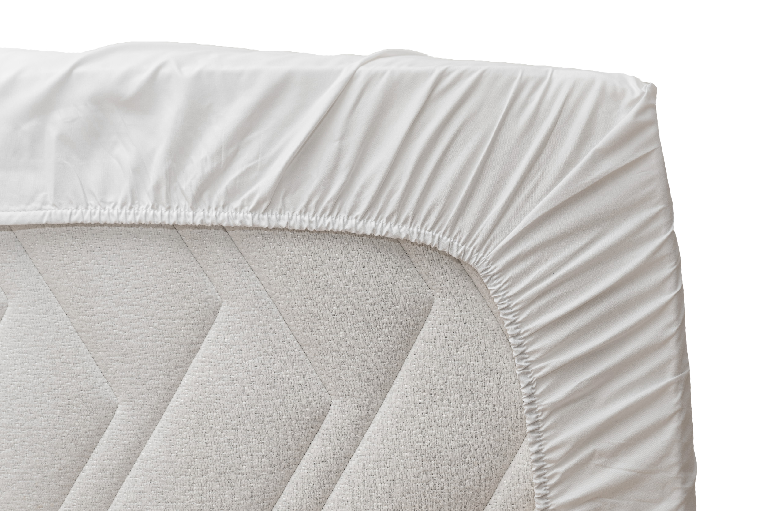 Drap housse polycoton blanc - 60 x 140 cm - lot de 10