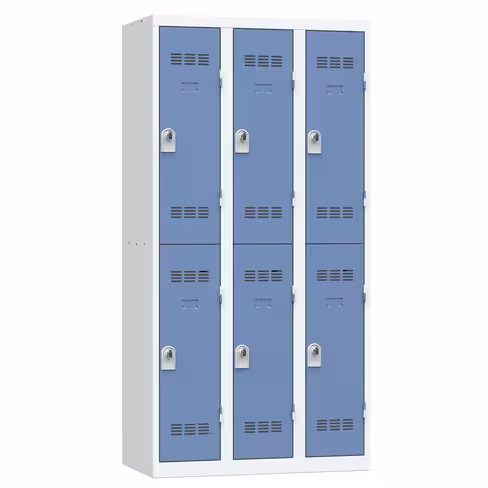 Vestiaire non visitable 3 colonnes 2 casiers - l. 30 cm impératif : serrure en option