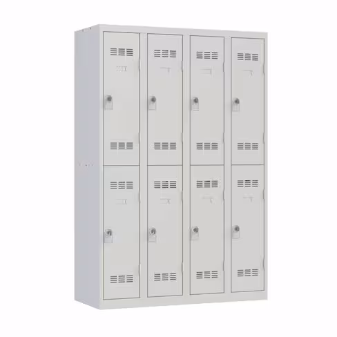 Vestiaire non visitable 4 colonnes 2 casiers galvanisé l. 30 cm -impératif : serrure en option 