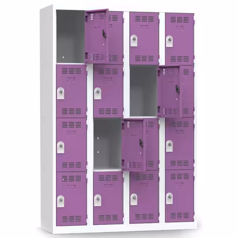 Vestiaire non visitable 4 colonnes 4 casiers - l. 30 cm