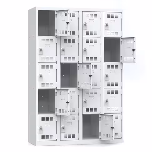 Vestiaire non visitable 4 colonnes 5 casiers l. 30 cm impératif : serrure en option 