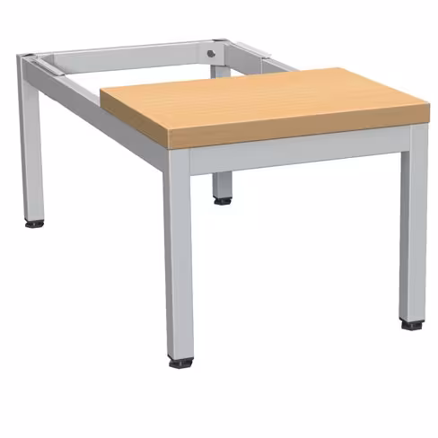 Socle banc - l. 30 cm - lames bois