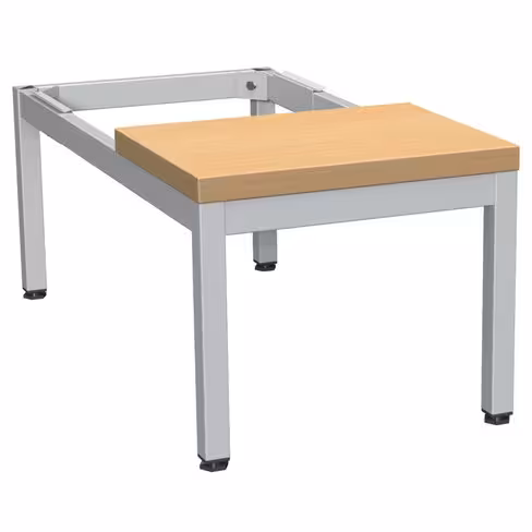 Socle banc - l. 40 cm - lames bois