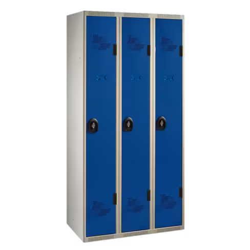 Vestiaire industrie propre 3 colonnes galvanisé impératif : serrure en option