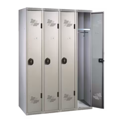 Vestiaire industrie propre 4 colonnes galvanisé impératif : serrure en option