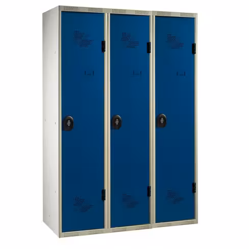 Vestiaire industrie salissante 3 colonnes galvanisé impératif : serrure en option