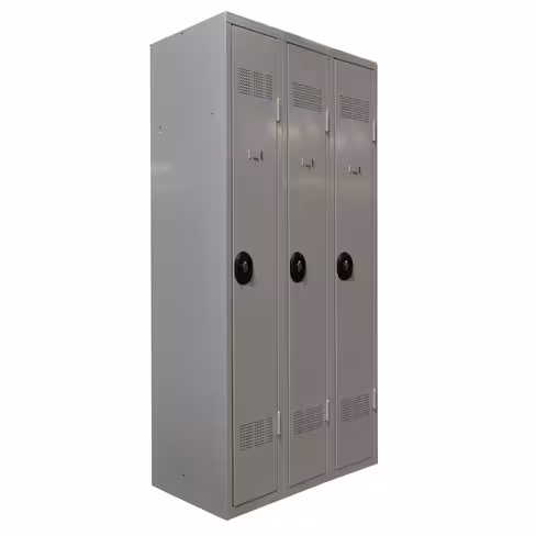 Vestiaire industrie propre 3 colonnes inox impératif : serrure en option