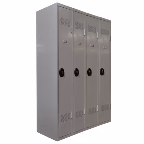 Vestiaire industrie propre 4 colonnes inox impératif : serrure en option