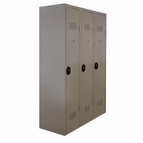 Vestiaire industrie salissante 3 colonnes inox impératif : serrure en option