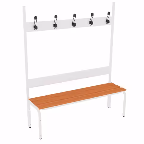 Banc avec patères simple face l. 175 cm - PVC