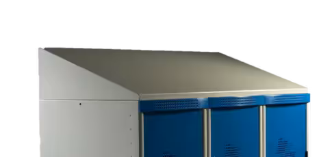 Coiffe pour vestiaire industrie propre 3 colonnes galvanisée
