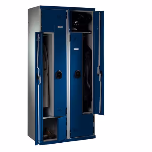 Vestiaire gain de place 2 colonnes - serrure à clé ou moraillon