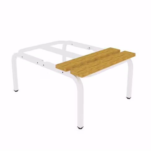 Socle banc pour vestiaire gain de place 1 colonne