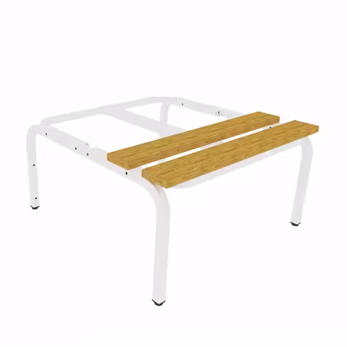 Socle banc pour vestiaire gain de place 2 colonnes