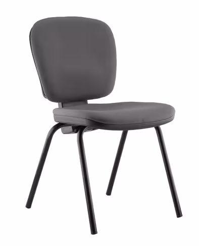 Chaise visiteur 4 pieds Bella - tissu - lot de 2