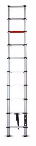 Echelle télescopique anodisée 11 échelons - 150 kg