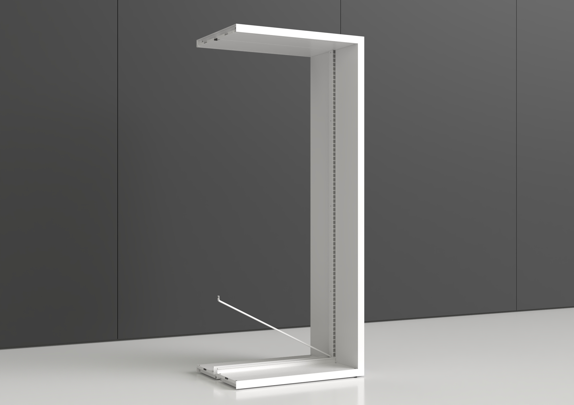 Rayonnage double face Nova - habillage métal - l. 95 x h. 230 x pr. 65 cm - élément final