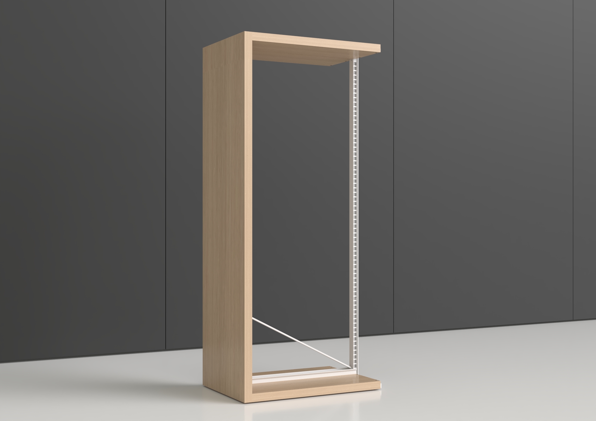 Rayonnage double face Nova - habillage stratifié - l. 95 x h. 220 x pr. 65 cm - élément départ