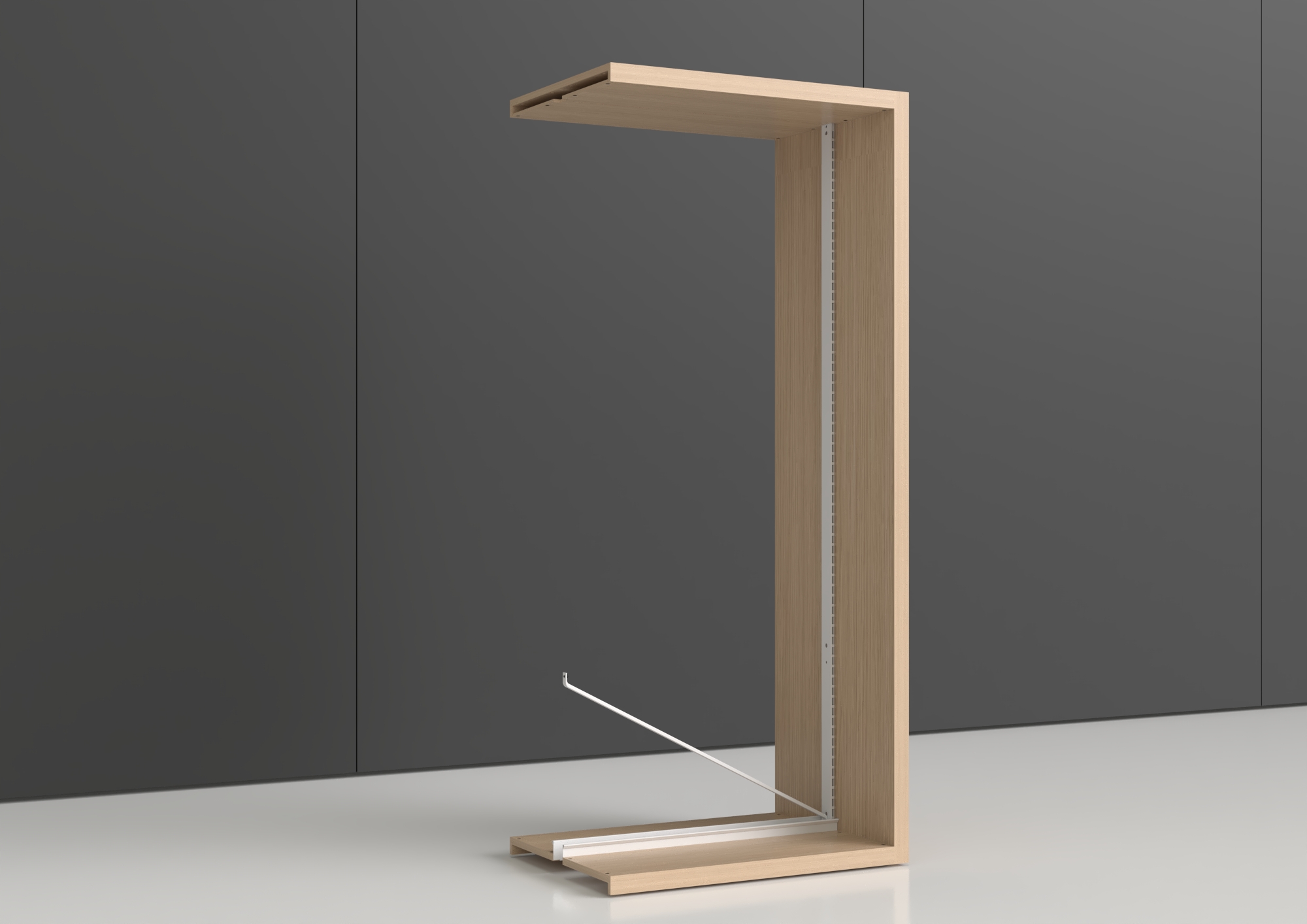 Rayonnage double face Nova - habillage stratifié - l. 95 x h. 220 x pr. 65 cm - élément final