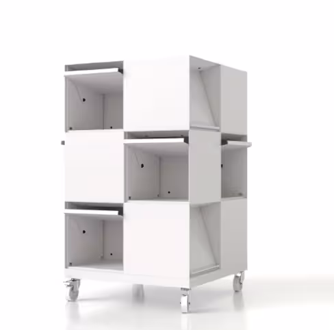 Tour à présentoirs Nova - sur roulettes - 16 présentoirs - h. 170 cm