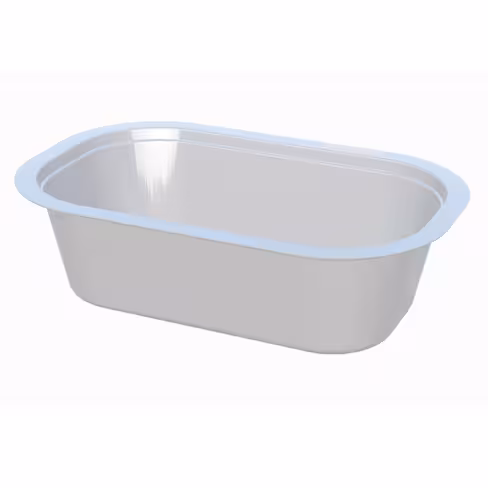 Barquette thermoscellable oblongue préparation chaude polypropylène neutre - 159 x 100 x 55 mm - lot de 1020