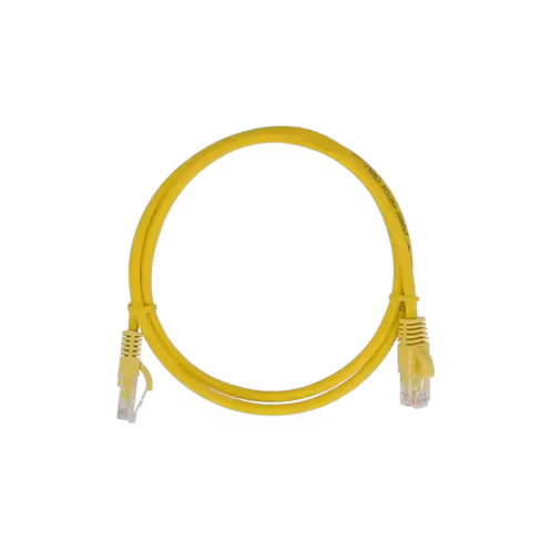 Cordon droit RJ45/RJ45 cat 6 - Lienk - U/UTP - LSZH - jaune - 0,5 m