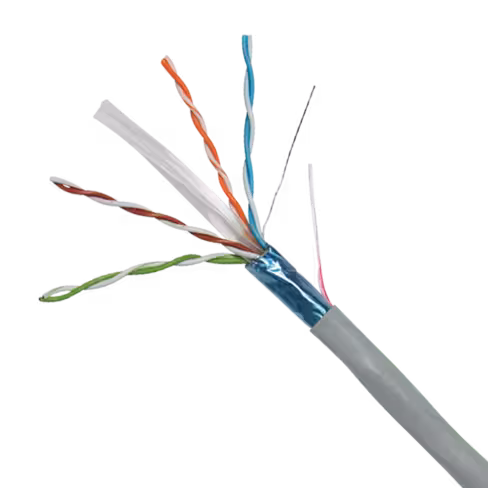 Câble cuivre monobrin - Lienk - F/UTP - cat 6 - LSZH - Dca - 100 m - en couronne - 4 paires