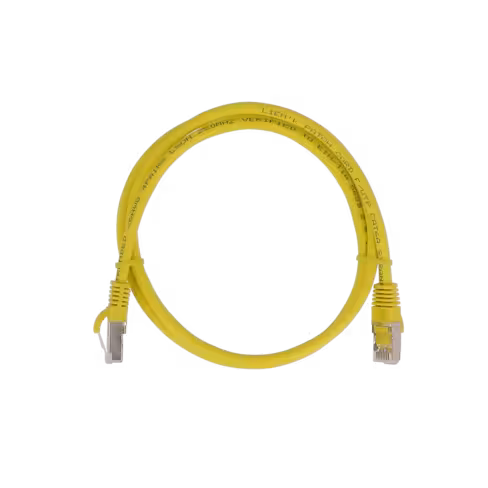 Cordon droit RJ45/RJ45 cat 6a - Lienk - F/UTP - LSZH - jaune - 5 m