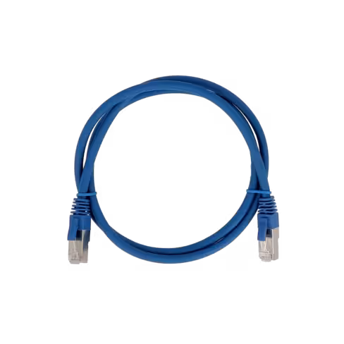 Cordon droit RJ45/RJ45 cat 6a - Lienk - S/FTP - LSZH - bleu - 1 m