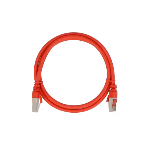 Cordon droit RJ45/RJ45 cat 6a - Lienk - S/FTP - LSZH - rouge - 1 m