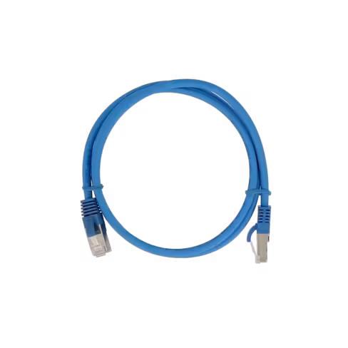 Cordon droit RJ45/RJ45 cat 6 - Lienk - S/FTP - LSZH - bleu - 0,5 m
