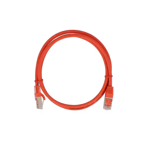 Cordon droit RJ45/RJ45 cat 6 - Lienk - S/FTP - LSZH - rouge - 0,5 m