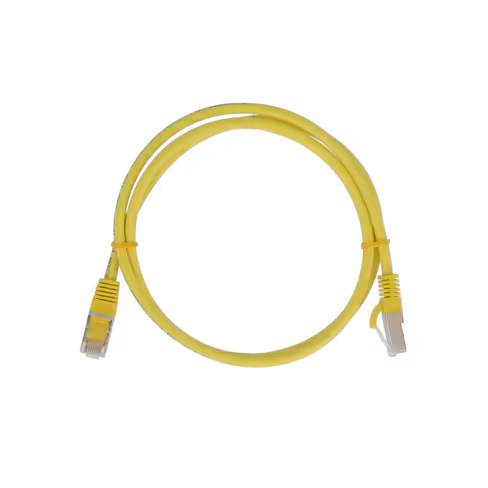 Cordon droit RJ45/RJ45 cat 6 - Lienk - S/FTP - LSZH - jaune - 15 m