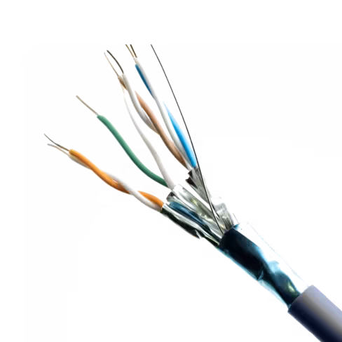Câble cuivre monobrin - Lienk - F/FTP - cat 6a - LSZH - Dca - 100 m - en couronne - 4 paires
