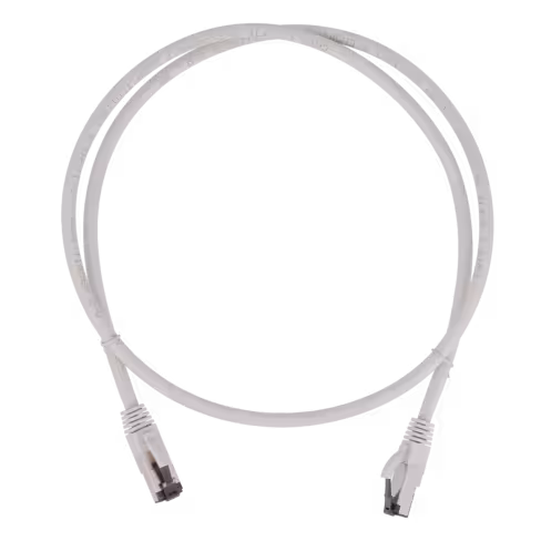 Cordon droit RJ45/RJ45 cat 8.1 - Lienk - S/FTP - LSZH - gris - 25 m