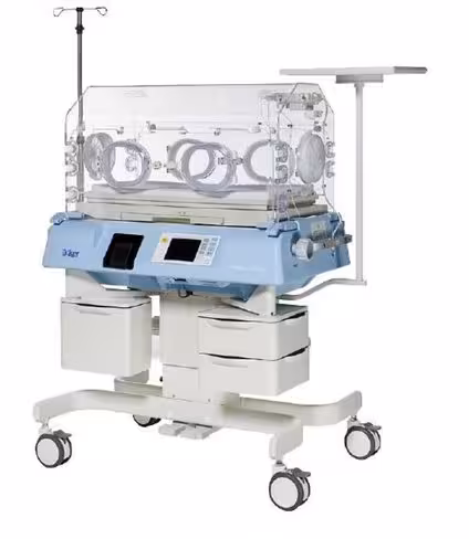 Incubateur fermé de Soins Intensifs ISOLETTE 8000 PLUS. Pour fournir au bébé un environnement stable et enveloppant.