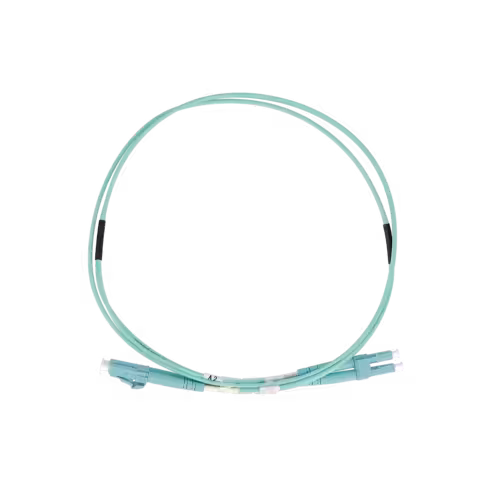 Jarretière optique multimode duplex OM4 50/125 - Lienk - LC UPC/LC UPC - LSZH - aqua - 2 m
