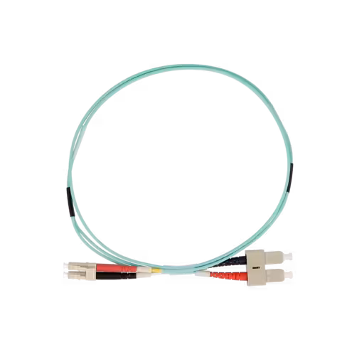 Jarretière optique multimode duplex OM4 50/125 - Lienk - SC UPC/LC UPC - LSZH - aqua - 2 m