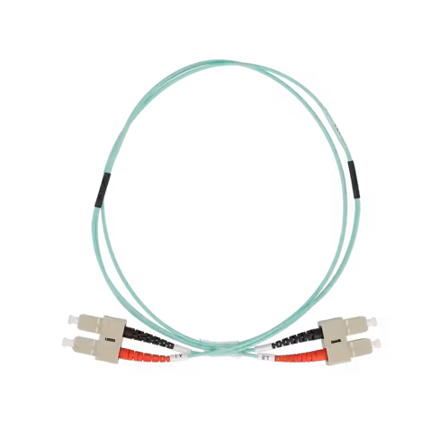 Jarretière optique multimode duplex OM4 50/125 - Lienk - SC UPC/SC UPC - LSZH - aqua - 2 m