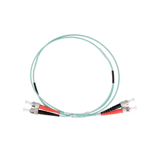 Jarretière optique multimode duplex OM4 50/125 - Lienk - ST UPC/ST UPC - LSZH - aqua - 1 m
