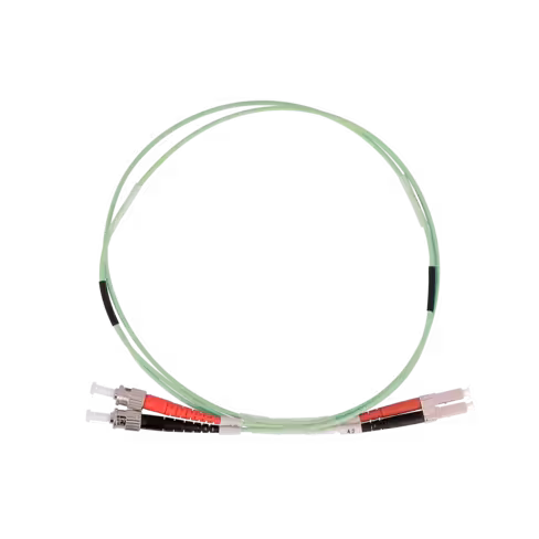 Jarretière optique multimode duplex OM5 50/125 - Lienk - ST UPC/LC UPC - LSZH - vert citron - 3 m