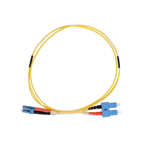 Jarretière optique monomode duplex OS2 9/125 - Lienk - SC UPC/LC UPC - LSZH - jaune - 3 m