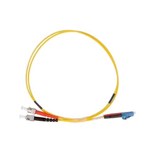 Jarretière optique monomode duplex OS2 9/125 - Lienk - ST UPC/LC UPC - LSZH - jaune - 10 m